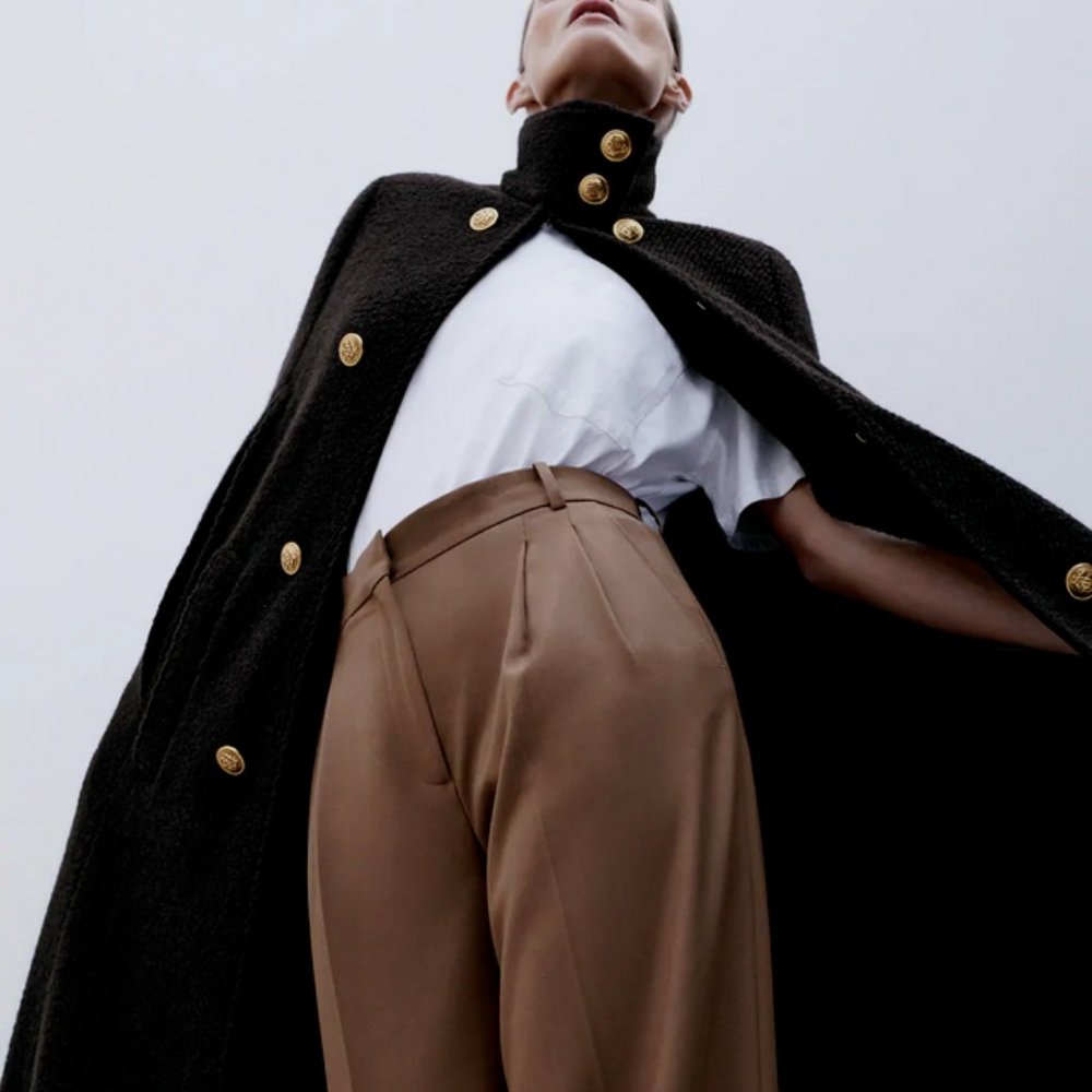 ZARA XS/S LIMITED EDITION WOOL BLEND CAPE - Picture 6 of 8